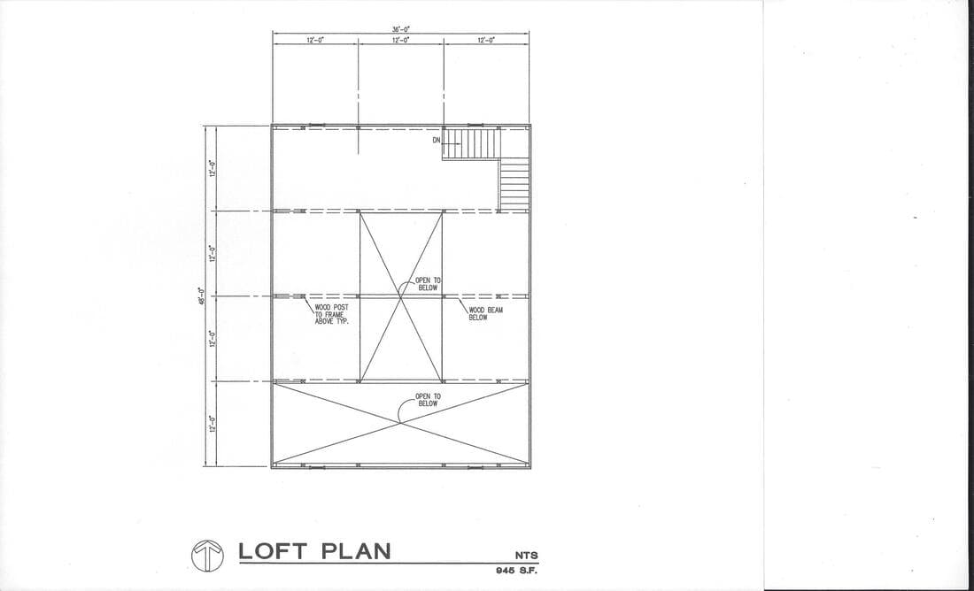 Loft plan of the barn